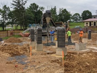 Workers Building the Memorial