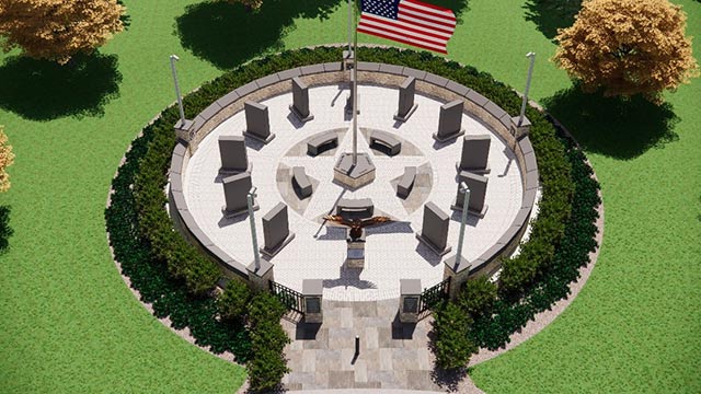 Rendering of the proposed change to the memorial.